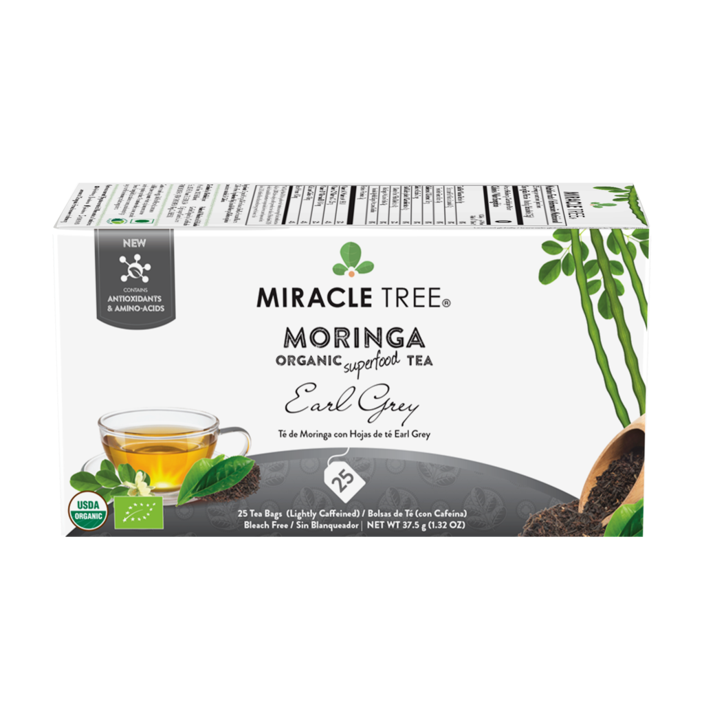 Miracle Tree Organic Moringa Tea - Earl Grey 25 Bags