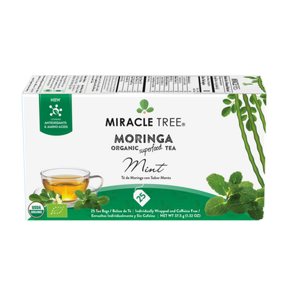 Miracle Tree Organic Moringa Tea - Mint 25 Bags