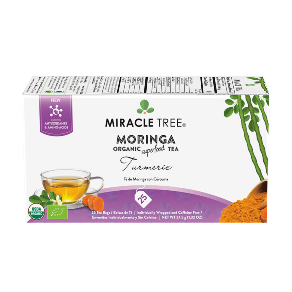 Miracle Tree Organic Moringa Tea - Turmeric 25 Bags