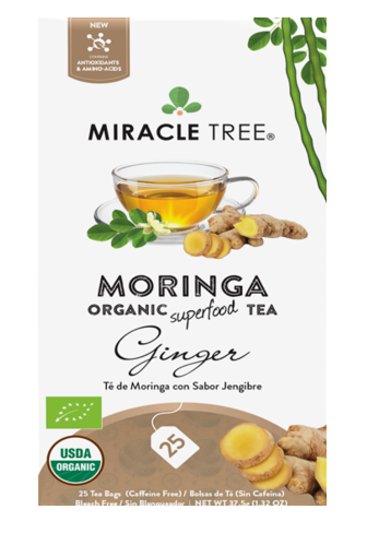 Miracle Tree Organic Moringa Tea - Ginger 25 Bags