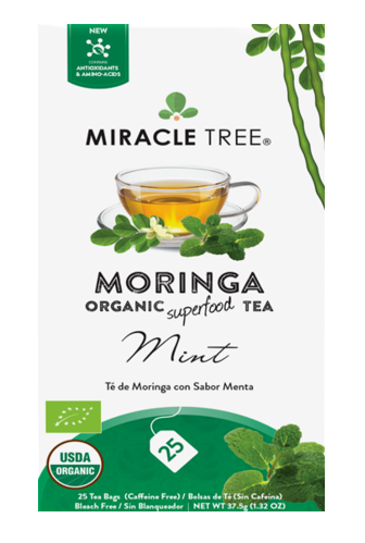 Miracle Tree Organic Moringa Tea - Mint 25 Bags