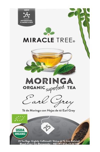 Miracle Tree Organic Moringa Tea - Earl Grey 25 Bags