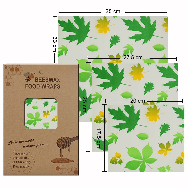 Organic Beeswax Wrap - 3 Pcs