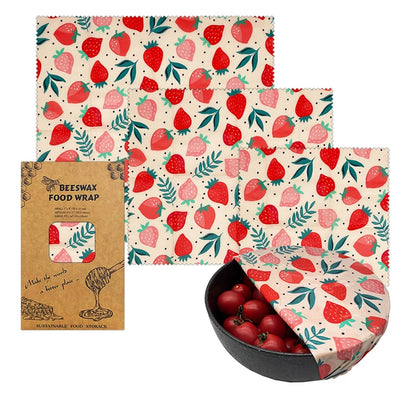 Organic Beeswax Wrap - 3 Pcs