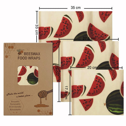 Organic Beeswax Wrap - 3 Pcs