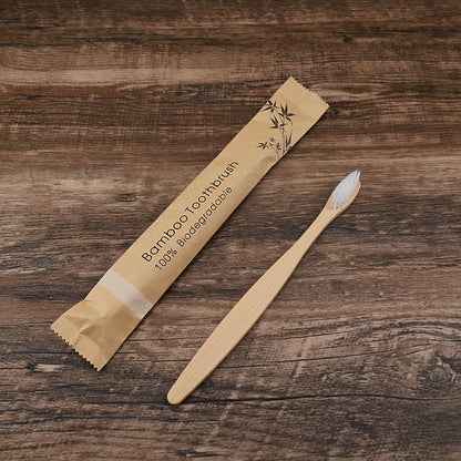 Bamboo Biodegradable Toothbrushes - 10 Pack