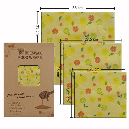 Organic Beeswax Wrap - 3 Pcs