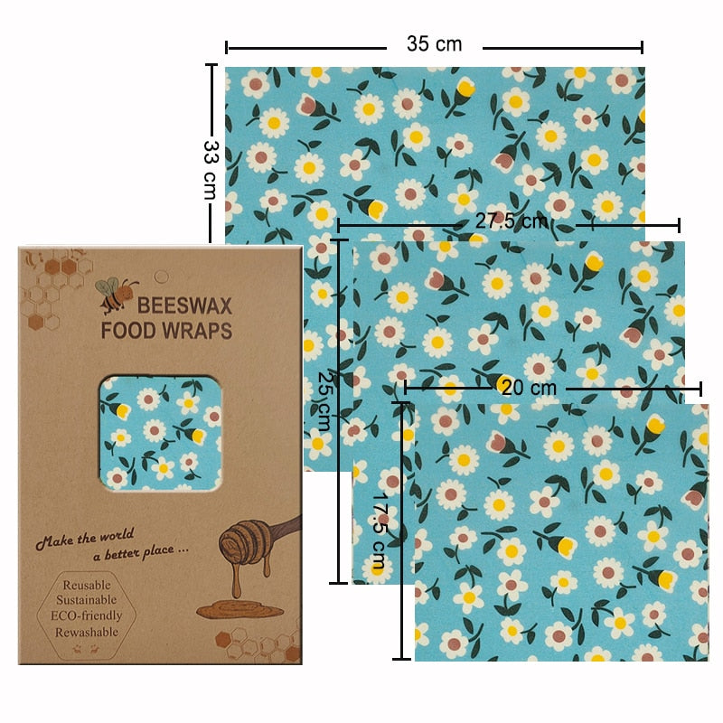 Organic Beeswax Wrap - 3 Pcs