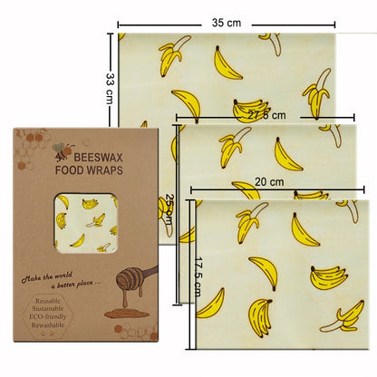 Organic Beeswax Wrap - 3 Pcs