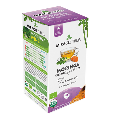 Miracle Tree Organic Moringa Tea - Turmeric 25 Bags