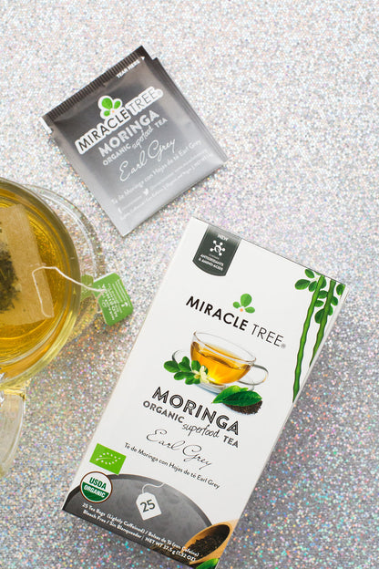 Miracle Tree Organic Moringa Tea - Earl Grey 25 Bags