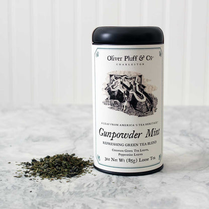 Oliver Pluff & Co. Gunpowder Mint - Loose Green Tea - 3 oz