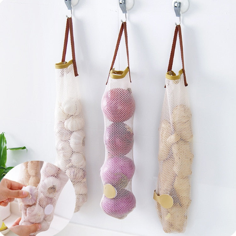 Cotton Mesh Hanging Storage Bag