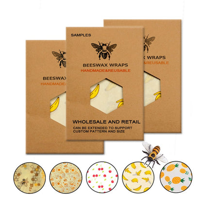 Organic Beeswax Wrap - 3 Pcs