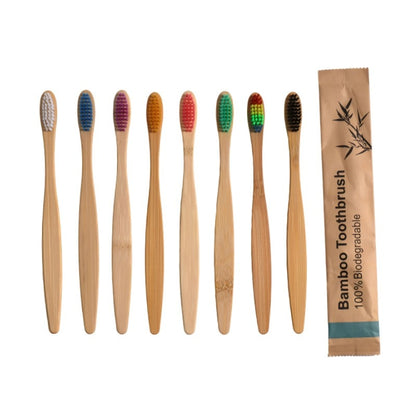 Bamboo Biodegradable Toothbrushes - 10 Pack